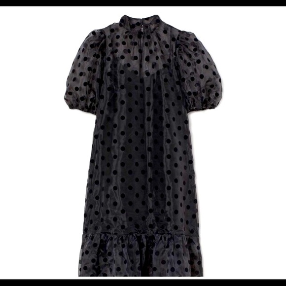 H & M PUFF SLEEVED POLKA DOT DRESS - Picture 3 of 4